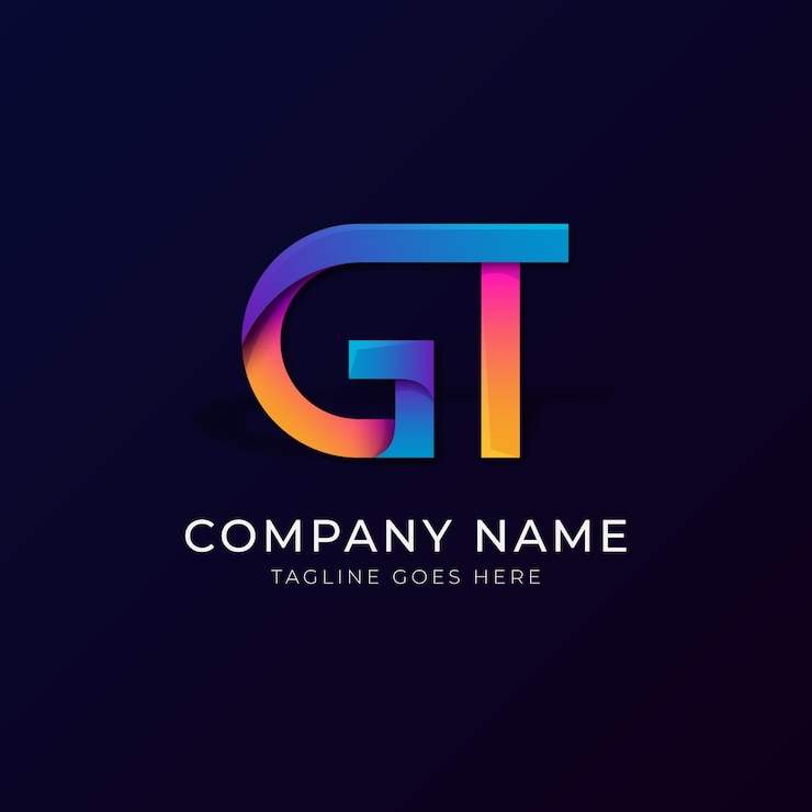 Free Vector gt logo design template