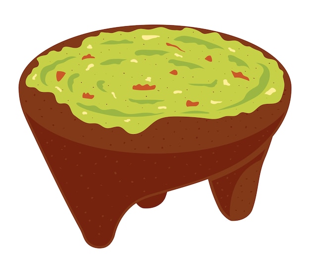 무료 벡터 구아카모레 (guacamole) 와 몰카예테 (molcajete)