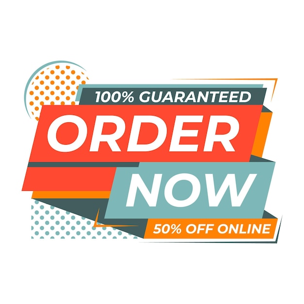 Guaranteed order now off online banner