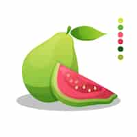 Free vector guava vector illustration colorful design