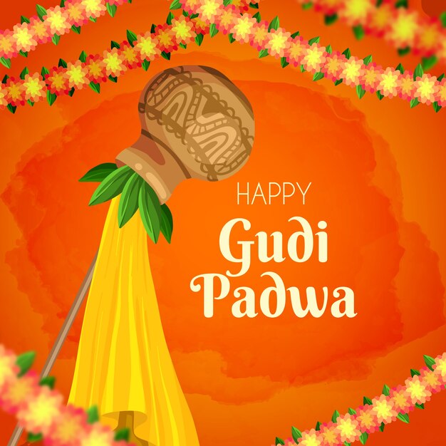 Gudi padwa 손으로 그린