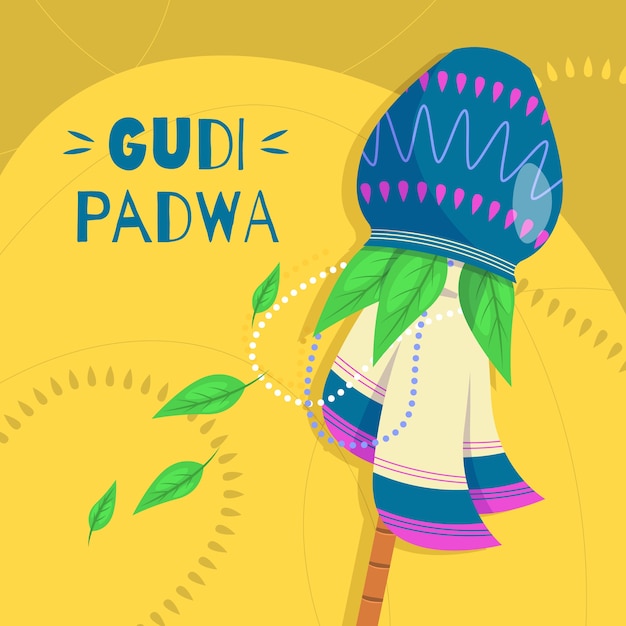 Gudi padwa 전통적인 배너