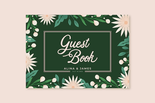 Free vector guest book lettering design