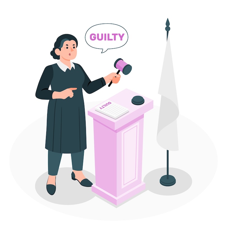Free Vector guilty concept illustration