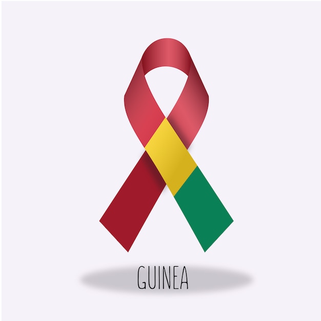 Free vector guinea flag ribbon design