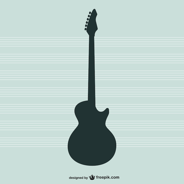 Free Vector guitar silhouette