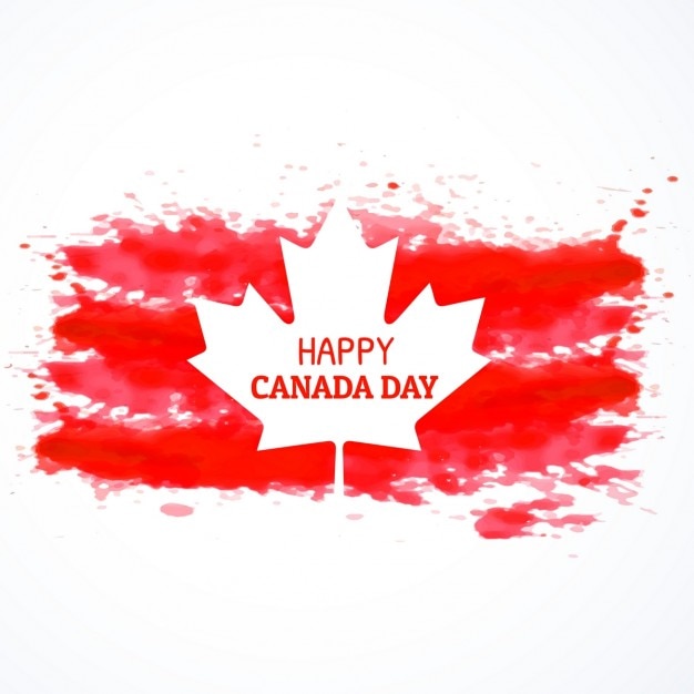 Free vector gunge style canada flag background