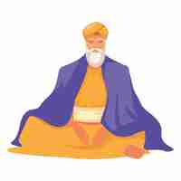 무료 벡터 guru nanak jayanti 시크교  ⁇ 화