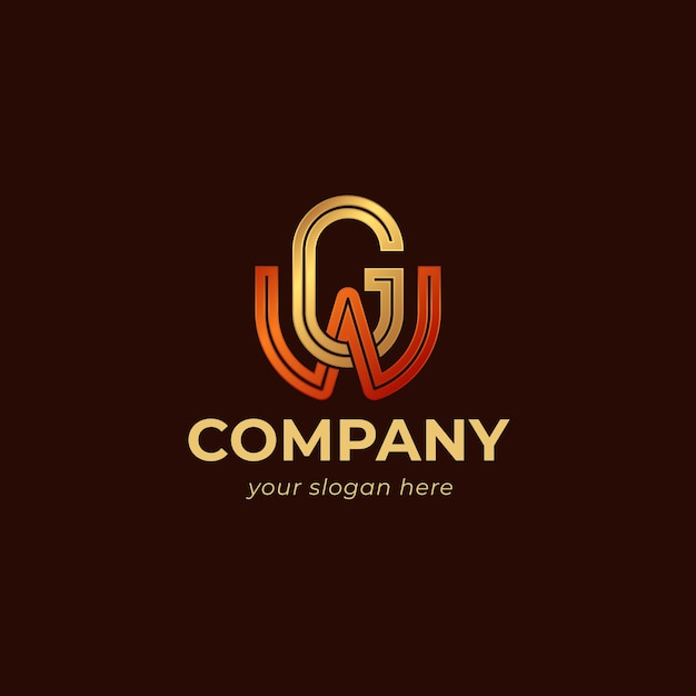 Free vector gw logo template