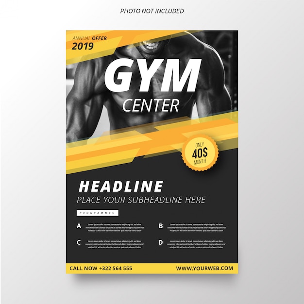 Gym Center Brochure Template