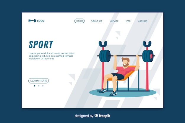 Gym club landing page template