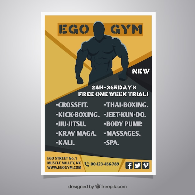 Gym cover template – Free vector download for vector templates, free to download, free illustration