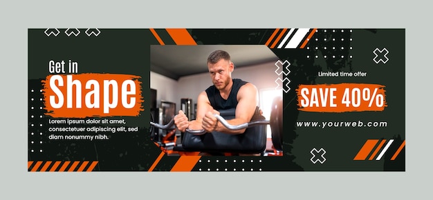 Gym  facebook cover template design