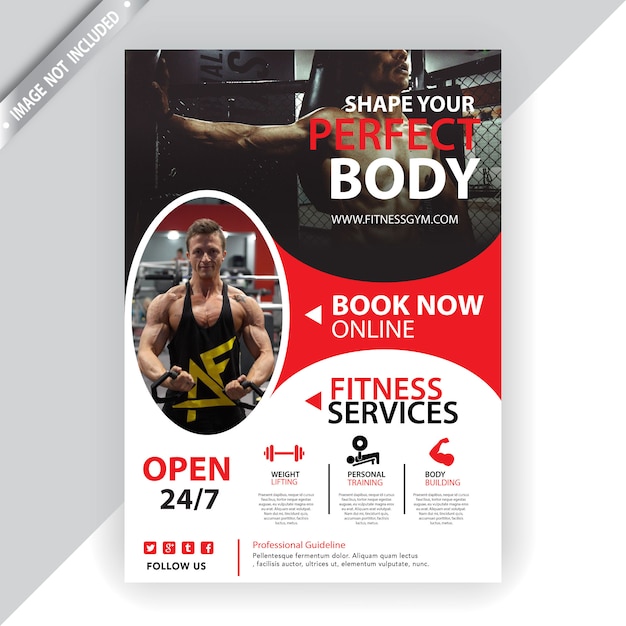 gym and fitness flyer template