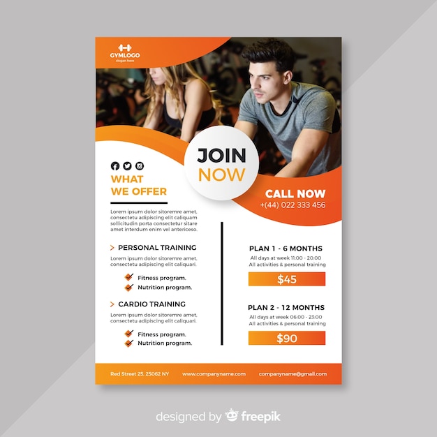 Gym flyer brochure