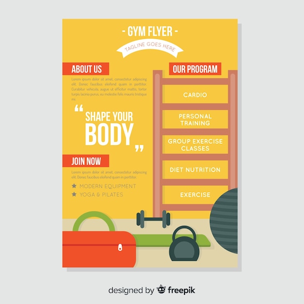 Gym flyer template