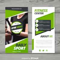 Free vector gym flyer template