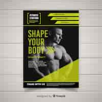 Free vector gym flyer template