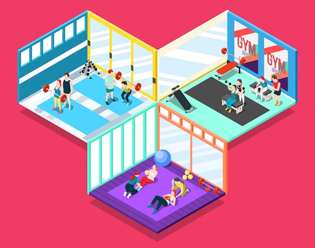 Gym isometric  concept