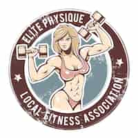 Free vector gym lady vector