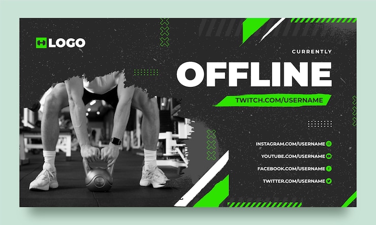 Free Vector gym template design