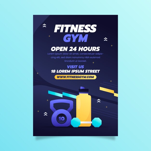 gym training   poster template