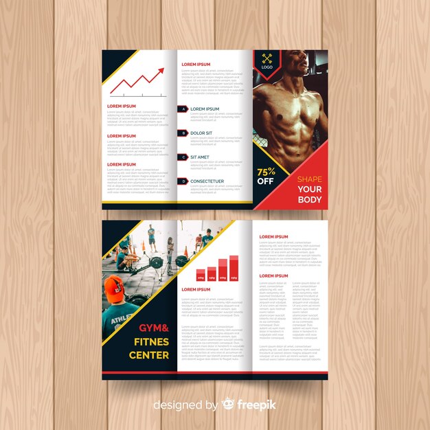 gym trifold brochure