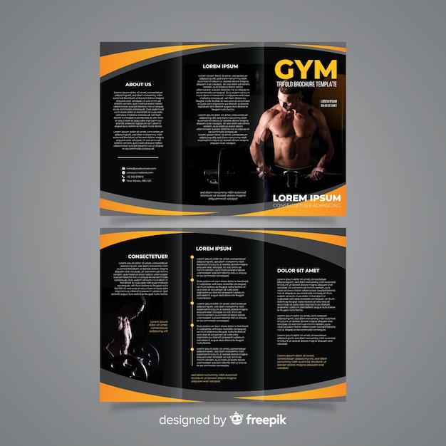 gym trifold brochure