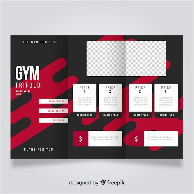 Gym trifold brochure