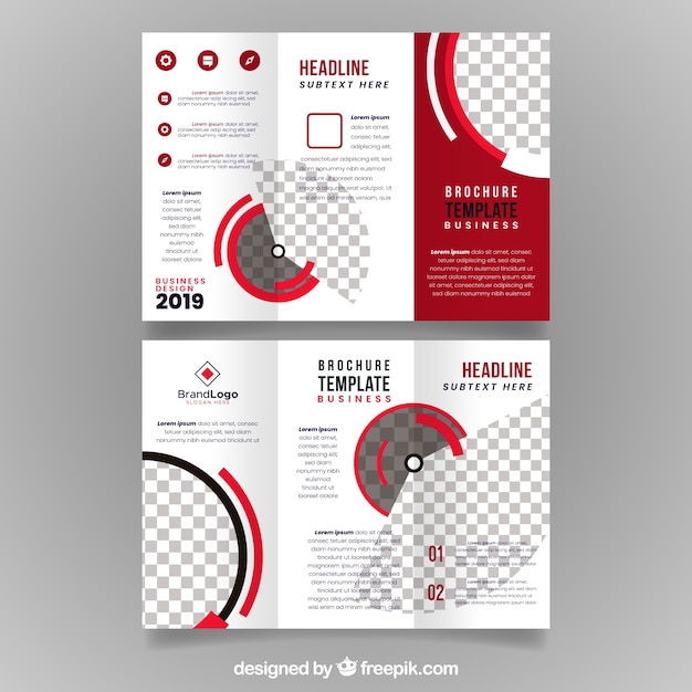 Free vector gym trifold brochure