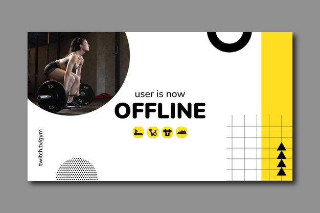 Gym twitch background template design