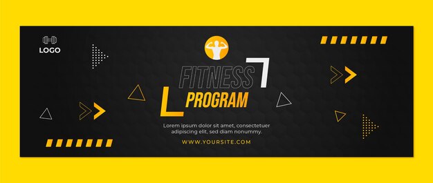 체육관 트위터 헤더 템플릿 디자인