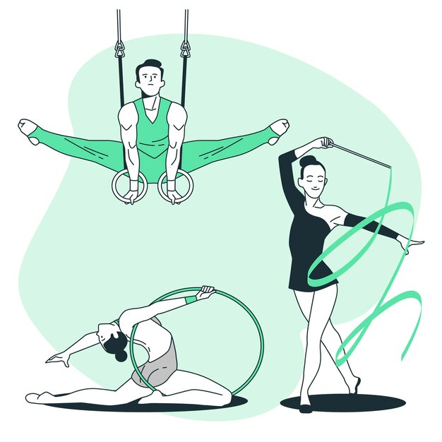 Gymnastic concept illustration
