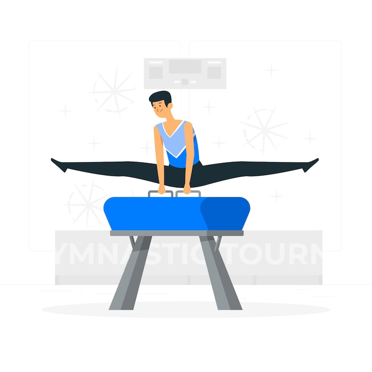 Free Vector gymnastic concept illustration
