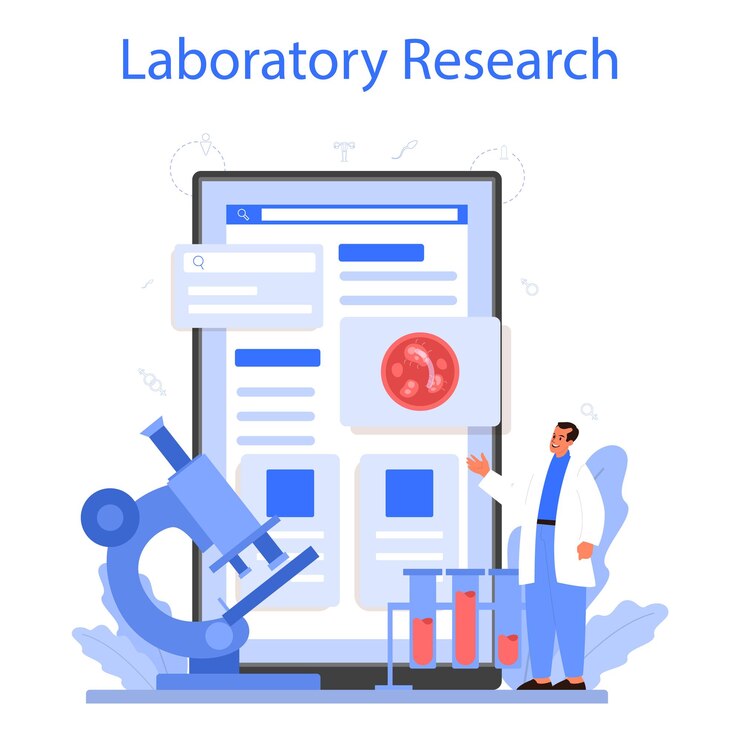 मुफ़्त वेक्टर gynecologist online service or platform women health examination pregnancy monitoring and disease treatment laboratory research vector flat illustration