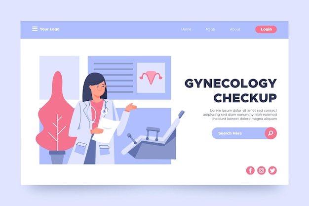 Free vector gynecology checkup home page