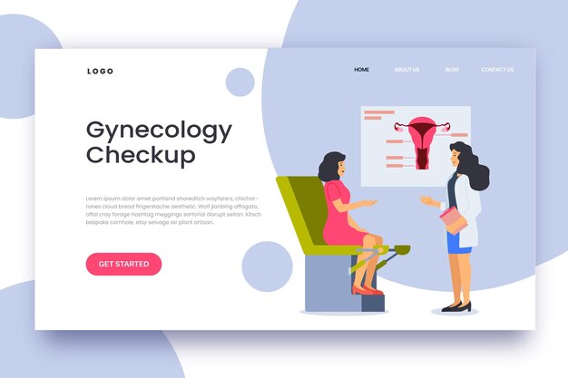 Gynecology checkup web page
