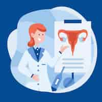 Free vector gynecology concept illustration