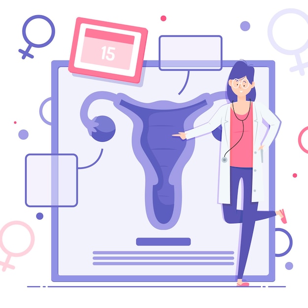 Free vector gynecology concept illustration