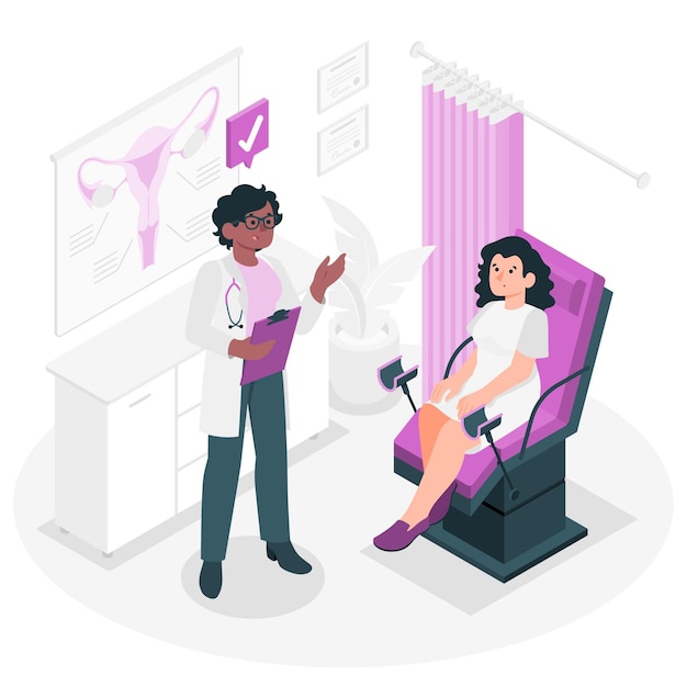 Gynecology consultation concept illustration