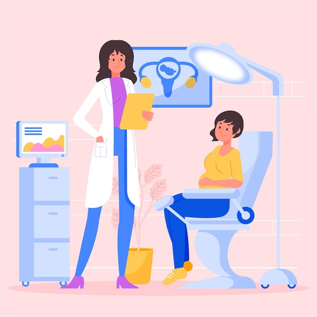 Free vector gynecology consultation illustrated design