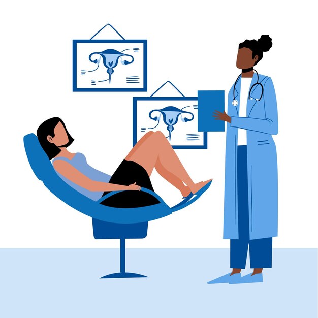 Gynecology consultation illustration concept