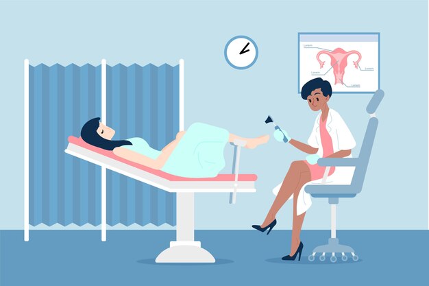 Gynecology consultation illustration