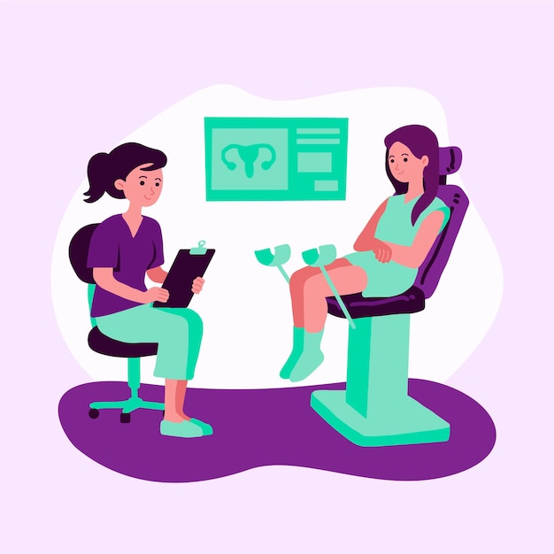 Gynecology consultation illustration