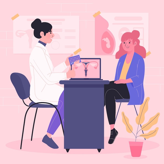 Free vector gynecology consultation illustration