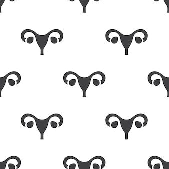 Gynecology, vector seamless pattern, editable can be used for web page backgrounds, pattern fills Premium Vector