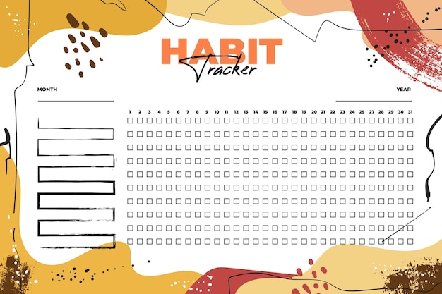 Habit tracker template