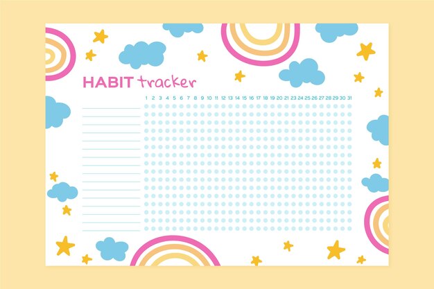 Habit tracker template