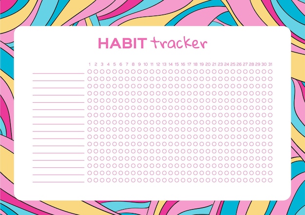 Habit tracker template