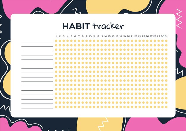 habit tracker template